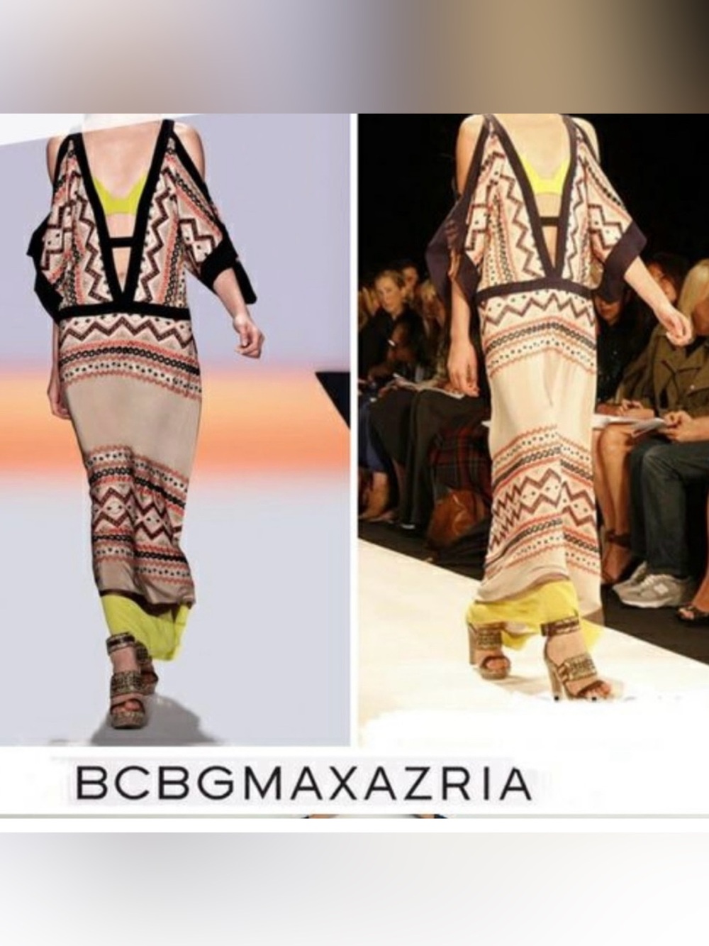 BCBGMaxAzria Runaway multicolored embroidered Maxi Dress